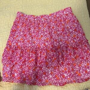 J Crew Factory Tiered Ruffle Mini Skirt Sz M